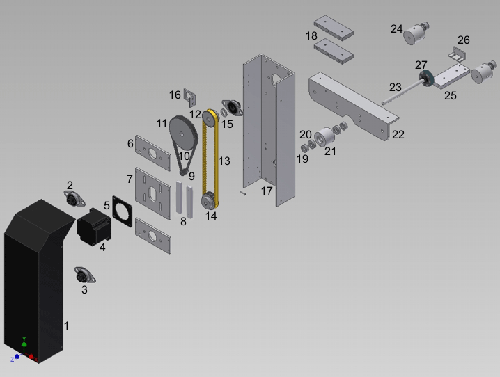 510 SL Gantry Assy Motor Side