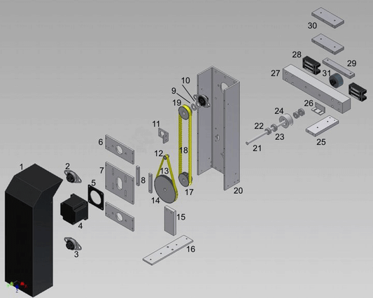Fabricator SS Gantry Assembly Guide Side