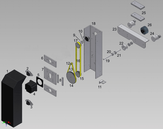 Fabricator SS Gantry Assembly Non-Guide Side